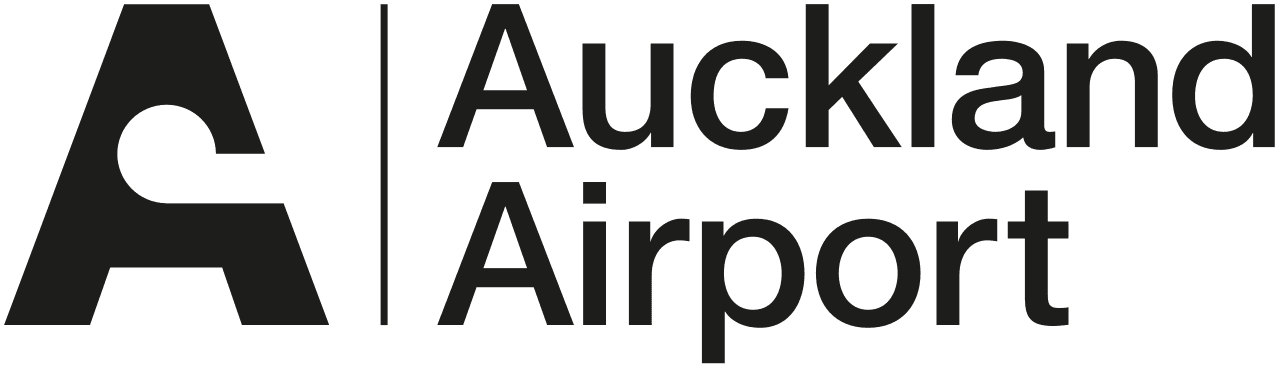 Auckland Airport logo with a stylized A symbol and the words Auckland Airport.