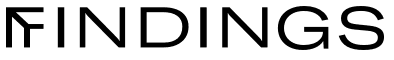 Findings Gallery logo in black uppercase sans-serif letters