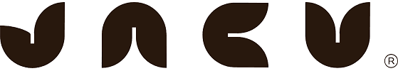Jacu logo featuring bold, rounded lowercase geometric lettering.