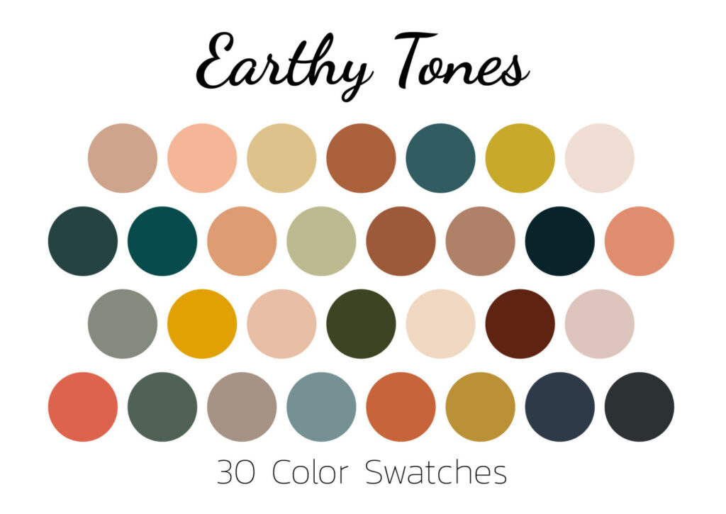 Organic shapes and earthy colors in modern branding