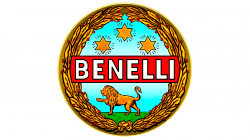Benelli claimed lion and stars emblem, 1932 to 1951